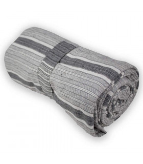 Tata Home Telo Arredo Copritutto Multiuso Copridivano Rigato Copriletto Matrimoniale 255x255 cm Creta Dis. 2 Grigio