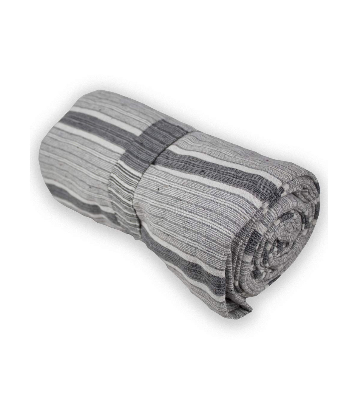 Tata Home Telo Arredo Copritutto Multiuso Copridivano Rigato Copriletto Matrimoniale 255x255 cm Creta Dis. 2 Grigio