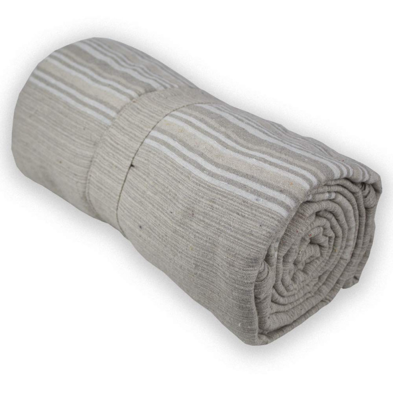 Tata Home Telo Copritutto Cotone Arredo Multiuso Copridivano Copriletto Matrimoniale 255x255 cm Creta Dis. 5 Beige