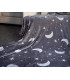 Coperta Plaid da divano che si ILLUMINA AL BUIO 3 misure Mod. Night Fluo Dis. LUNA
