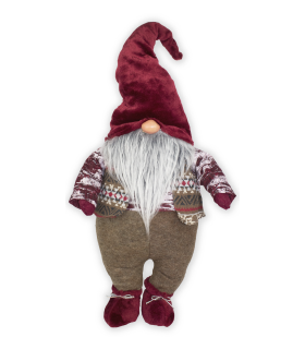 Tata Home Pupazzo Fermaporta Gnomo Elfo Decorativo Misura Altezza 45 cm Dis. 1