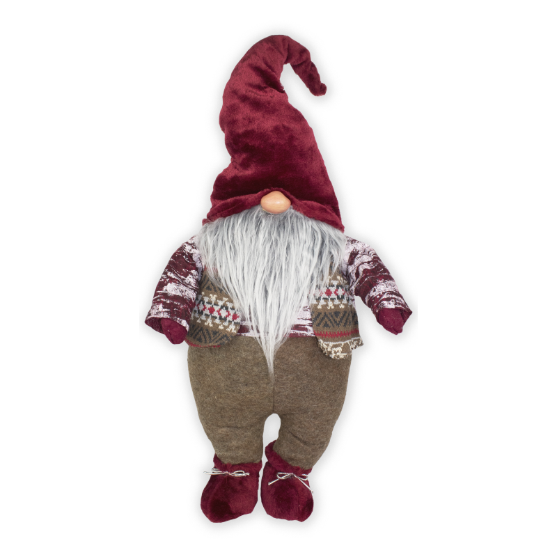 Tata Home Pupazzo Fermaporta Gnomo Elfo Decorativo Misura Altezza 45 cm Dis. 1