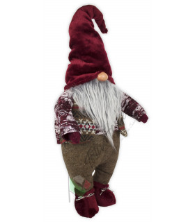 Tata Home Pupazzo Fermaporta Gnomo Elfo Decorativo Misura Altezza 45 cm Dis. 1