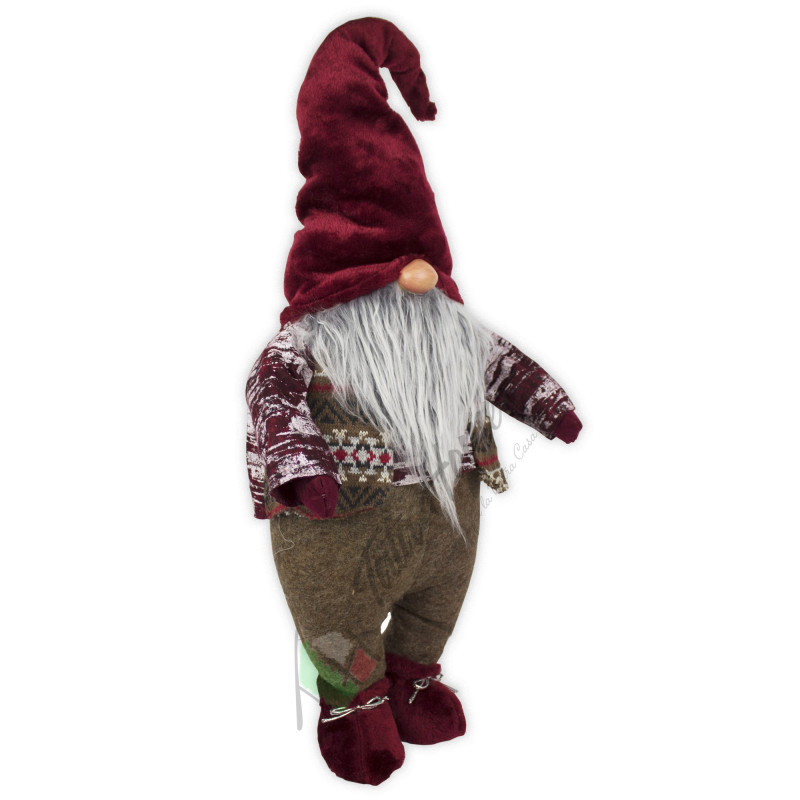 Tata Home Pupazzo Fermaporta Gnomo Elfo Decorativo Misura Altezza 45 cm Dis. 1