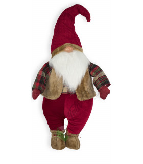 Tata Home Pupazzo Fermaporta Gnomo Elfo Nano Decorativo Misura Altezza 85 cm Dis. 2