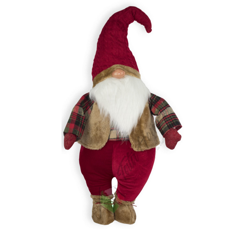 Tata Home Pupazzo Fermaporta Gnomo Elfo Nano Decorativo Misura Altezza 85 cm Dis. 2