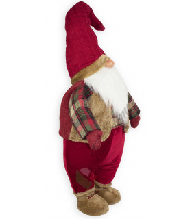 Tata Home Pupazzo Fermaporta Gnomo Elfo Nano Decorativo Misura Altezza 85 cm Dis. 2