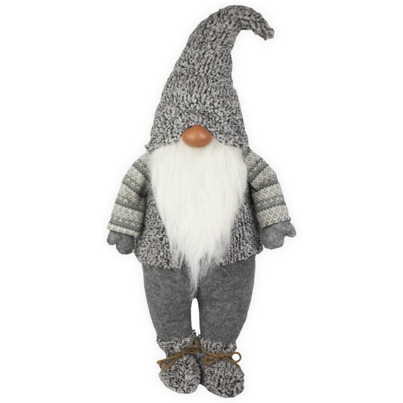 Gnomo Elfo Pupazzo Nano Fermaporta Gigante Decorativo 5 Misure cm Dis. 5 panna