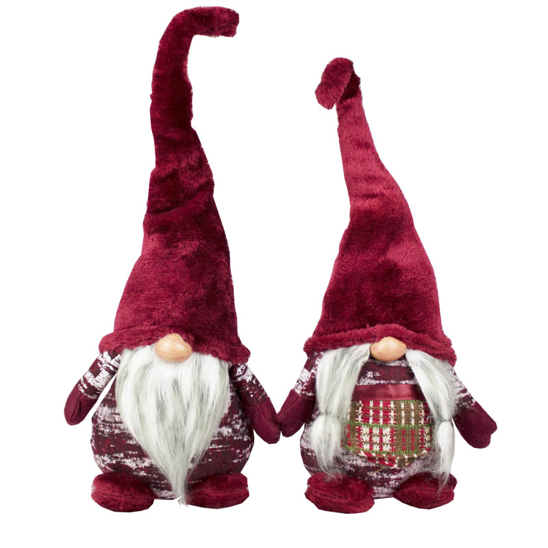 Tata Home Gnomi Elfi Nani Coppia Maschio e Femmina Pupazzi Fermaporta Decorativo Misura Altezza 42 cm Dis. 4