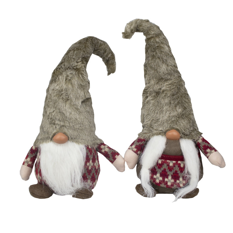 Tata Home Gnomi Elfi Nani Coppia Maschio e Femmina Pupazzi Fermaporta Decorativo Misura Altezza 42 cm Dis. 4