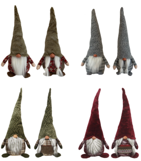 Tata Home Gnomi Elfi Nani Coppia Maschio e Femmina Pupazzi Fermaporta Decorativo Misura Altezza 42 cm Dis. 4