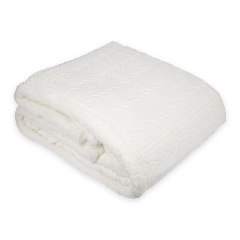 Tata Home Coperta Invernale Plaid da Divano in Caldo e Morbido Pile con Retro ad Effetto Agnellato Sherpa Misura 127x152 cm S