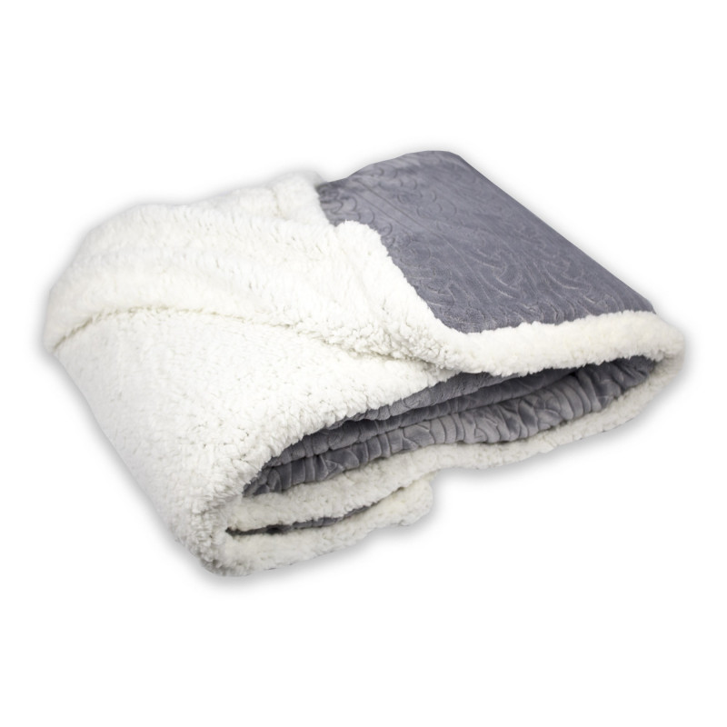 Tata Home Coperta Invernale Plaid da Divano in Caldo e Morbido Pile con Retro ad Effetto Agnellato Sherpa Misura 127x152 cm S