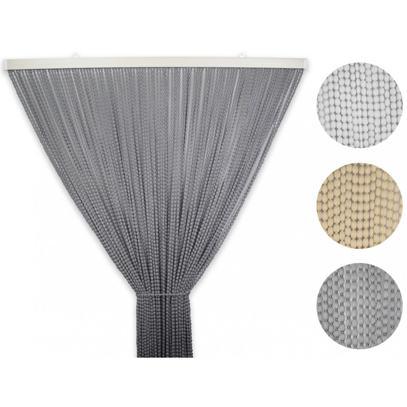 Tenda Antimosche a Foglie e Bamboo per Porta Finestra Moschiera a Pannello Misura 100 x 220 cm Colore Verde e Marrone