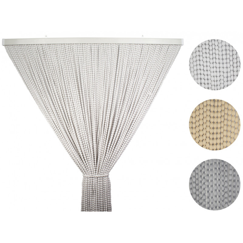 Tenda Antimosche a Foglie e Bamboo per Porta Finestra Moschiera a Pannello Misura 100 x 220 cm Colore Verde e Marrone