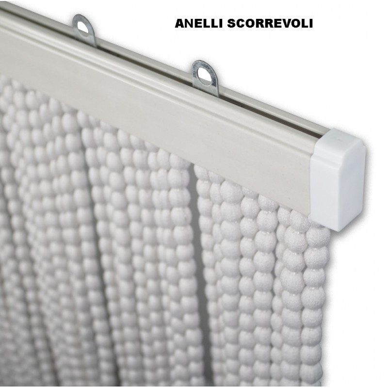 Tenda Antimosche a Foglie e Bamboo per Porta Finestra Moschiera a Pannello Misura 100 x 220 cm Colore Verde e Marrone