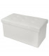 Tata Home Pouf Contenitore Poggiapiedi Ecopelle Bottoni Portaoggetti Scatola Pieghevole Salvaspazio Misura Grande cm 76x38x38