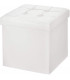 Tata Home Pouf Contenitore Poggiapiedi Ecopelle Bottoni Portaoggetti Scatola Cubo Pieghevole Salvaspazio Misura cm 38x38x39 C