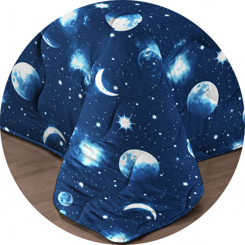 STELLATO Trapunta Invernale 300 gr/mq Fantasia Universo Pianeti Made in Italy