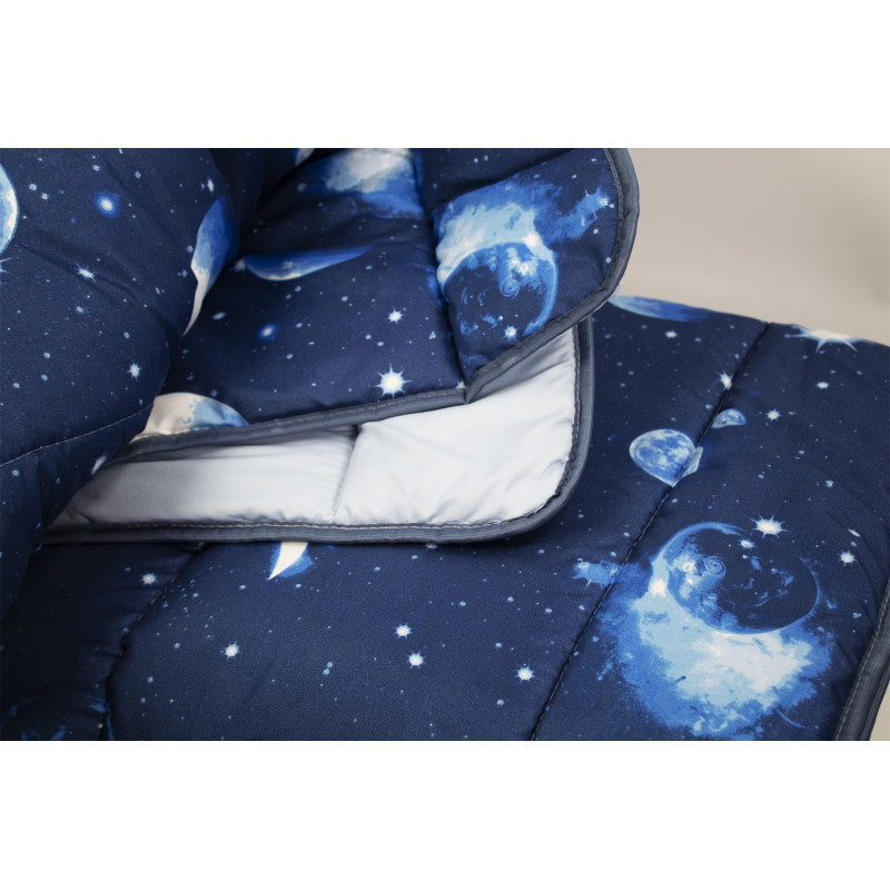 STELLATO Trapunta Invernale 300 gr/mq Fantasia Universo Pianeti Made in Italy