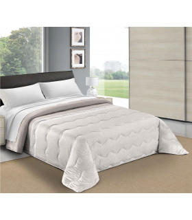 Trapunta Invernale Imbottita 300 gr/mq Fantasia Elegante Maculata Made in Italy MOD. Borbon Beige