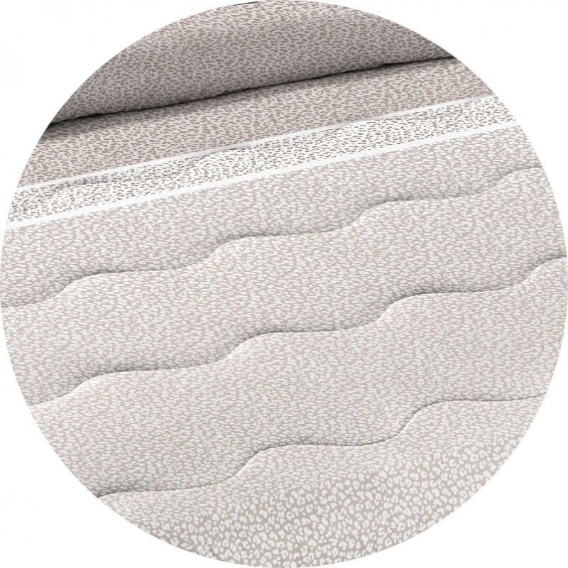 Trapunta Invernale Imbottita 300 gr/mq Fantasia Elegante Maculata Made in Italy MOD. Borbon Beige