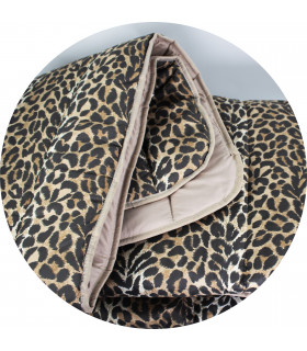 Trapunta Invernale Imbottita 300 gr/mq Fantasia Animalier Maculata Made in Italy MOD. Leopardata
