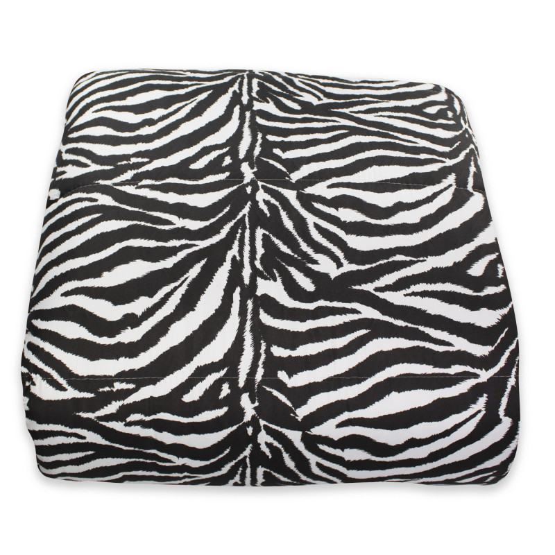 Trapunta Invernale Imbottita 300 gr/mq Fantasia Animalier Made in Italy MOD. Zebrato Bianco e Nero