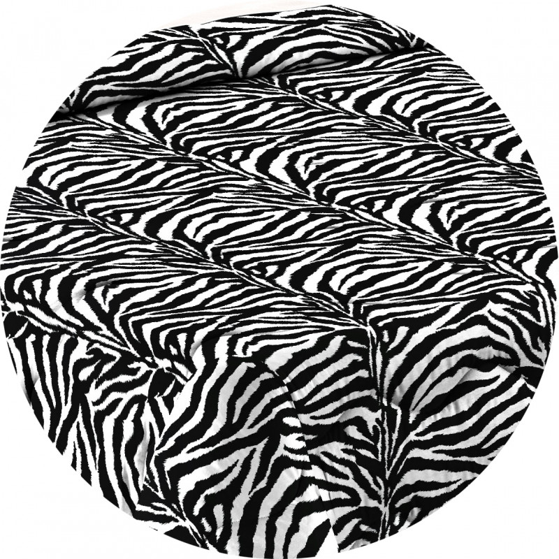Trapunta Invernale Imbottita 300 gr/mq Fantasia Animalier Made in Italy MOD. Zebrato Bianco e Nero