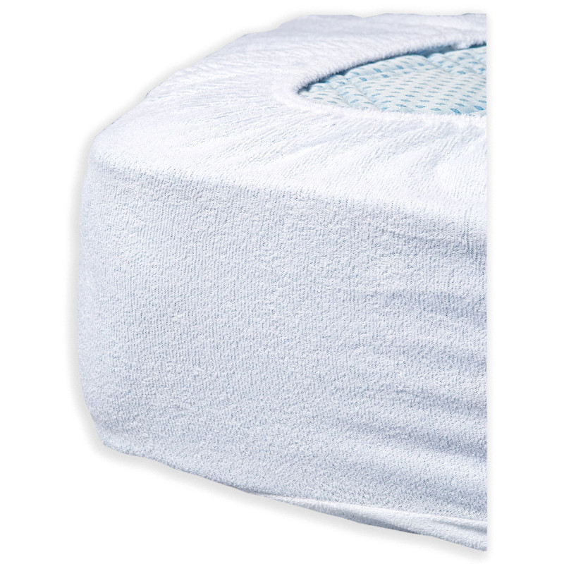 STRECH Coprimaterasso Elasticizzato in spugna LISCIA con angoli ed elastici