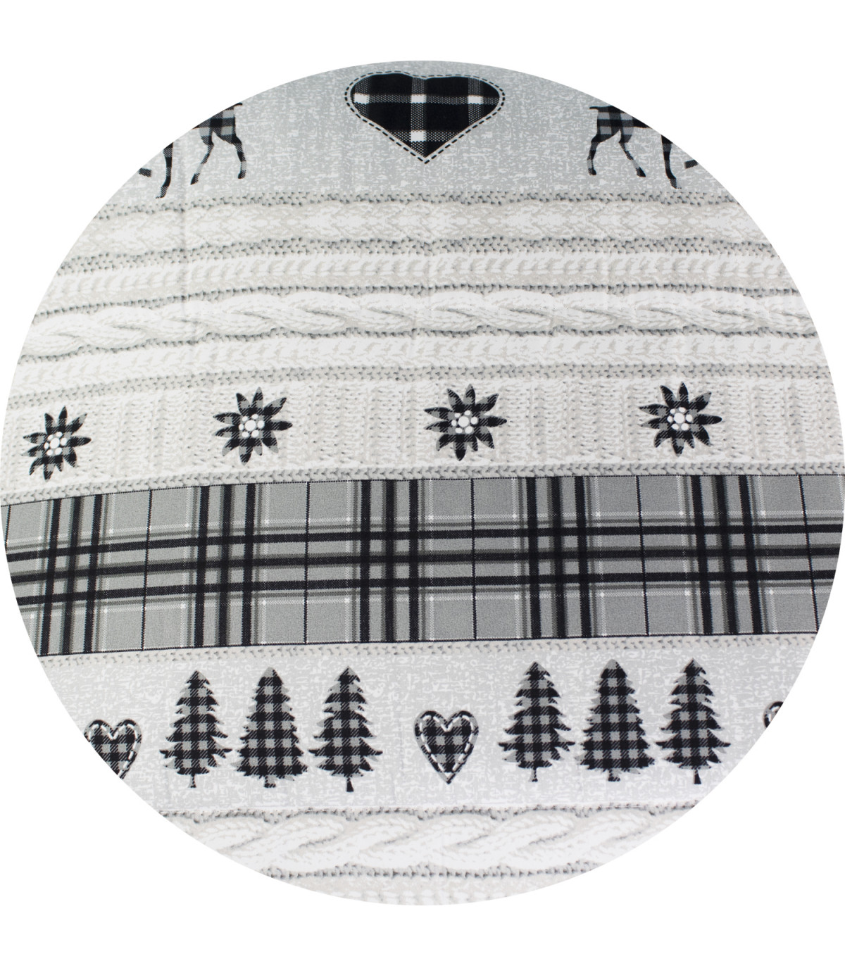 Trapunta Invernale Imbottita 300 gr/mq Fantasia Tirolese Made in Italy MOD. Baita Nero Grigio