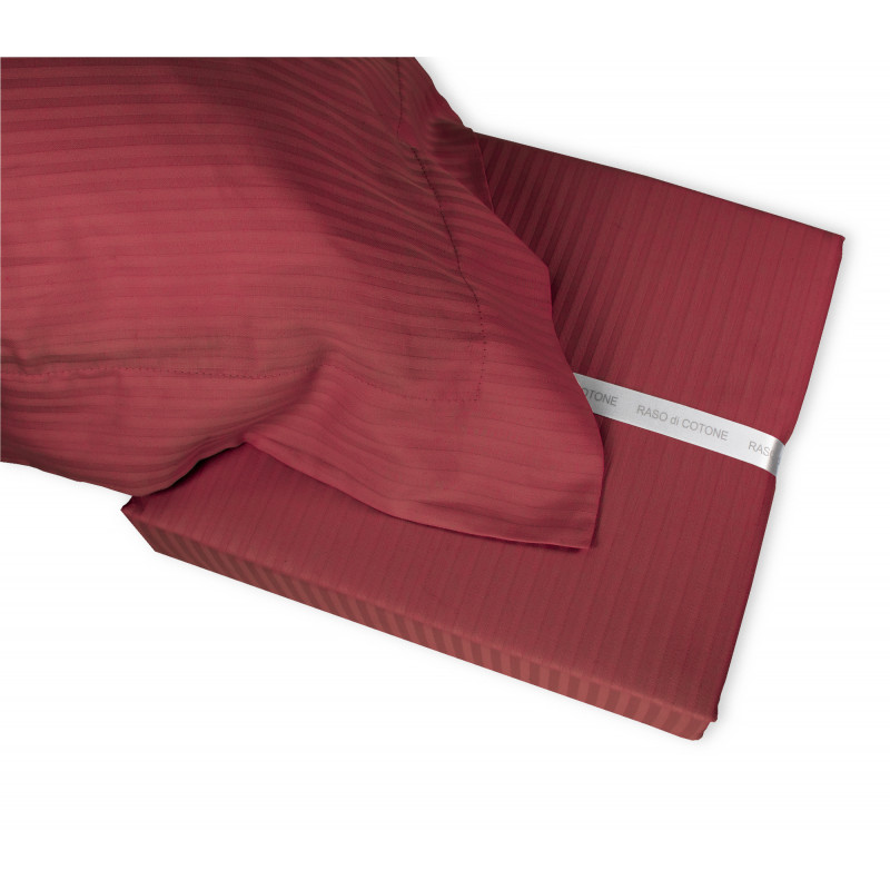 Completo Lenzuola RASO di COTONE Tinta Unita Matrimoniale 10 colori