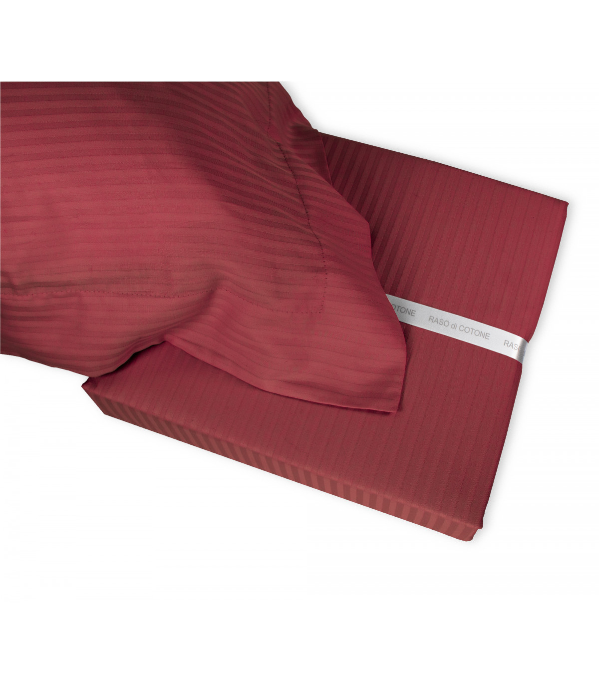 Completo Lenzuola RASO di COTONE Tinta Unita Matrimoniale 10 colori