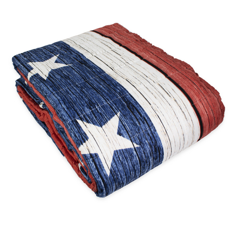 DENVER Copriletto Primaverile Estivo Trapuntato Dis.1 Bandiera Americana