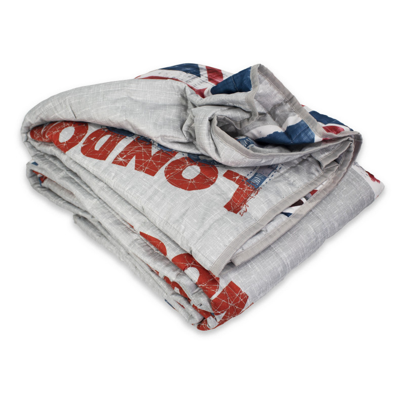 DENVER Copriletto Primaverile Estivo Trapuntato Dis.2 Bandiera Inglese