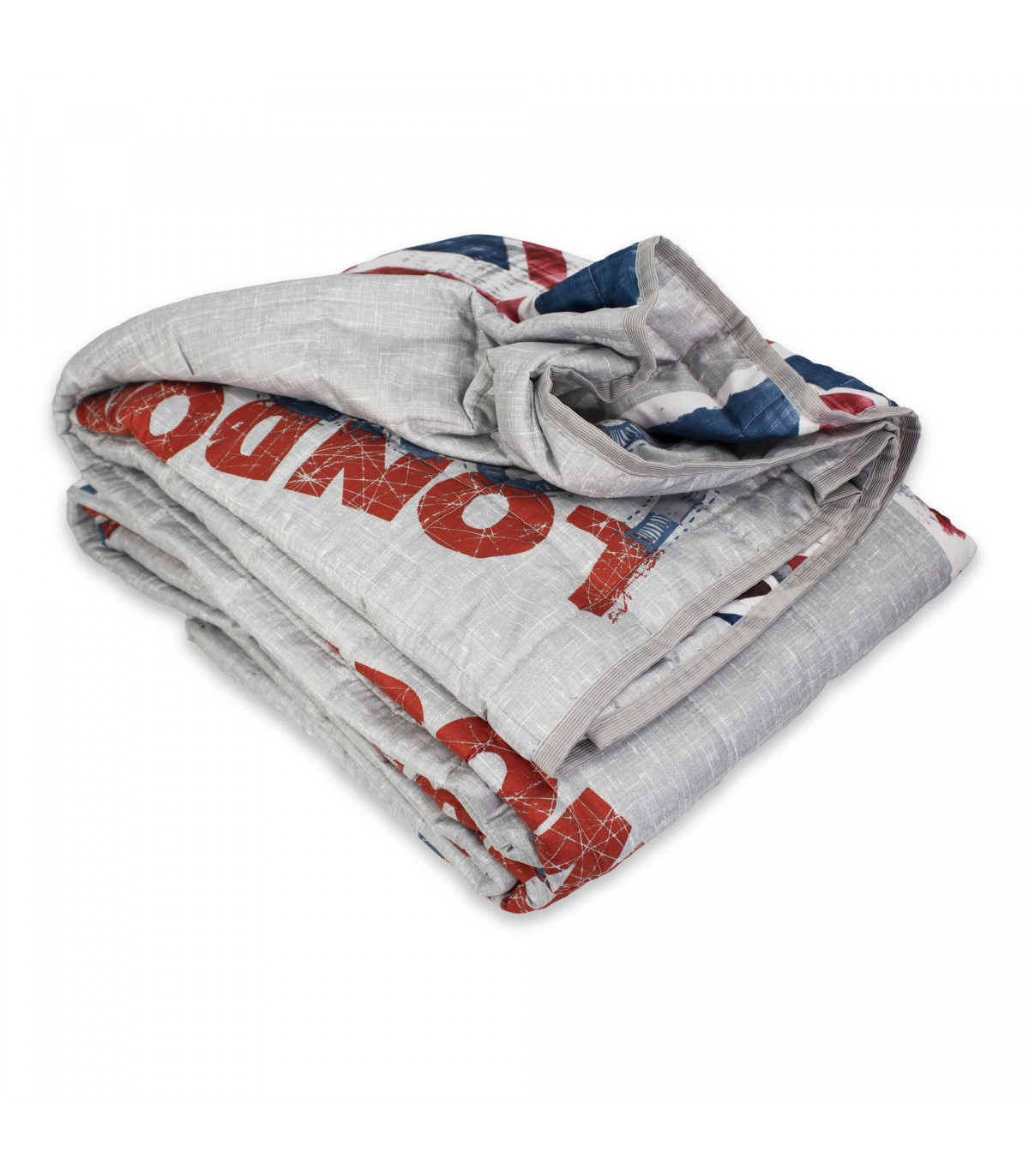 DENVER Copriletto Primaverile Estivo Trapuntato Dis.2 Bandiera Inglese