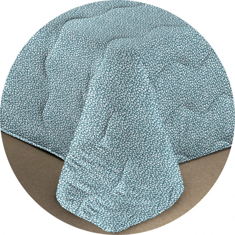 Copriletto Trapuntino Primaverile Estivo Tata Home - 170x260 Cm, Design Geometrico Blu, Made In Italy - Foto 6