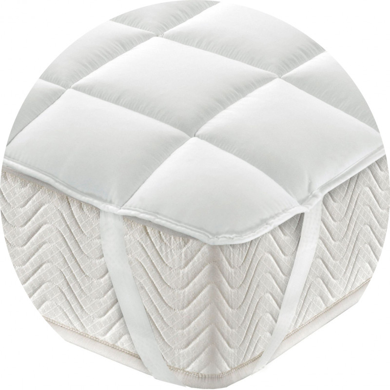 Tata Home Topper Materasso Trapuntato a Quadri Coprimaterasso