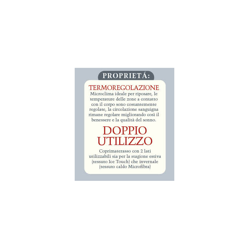Topper Coprimaterasso in Microfibra Correttore Materasso MOD. Thermo Solution