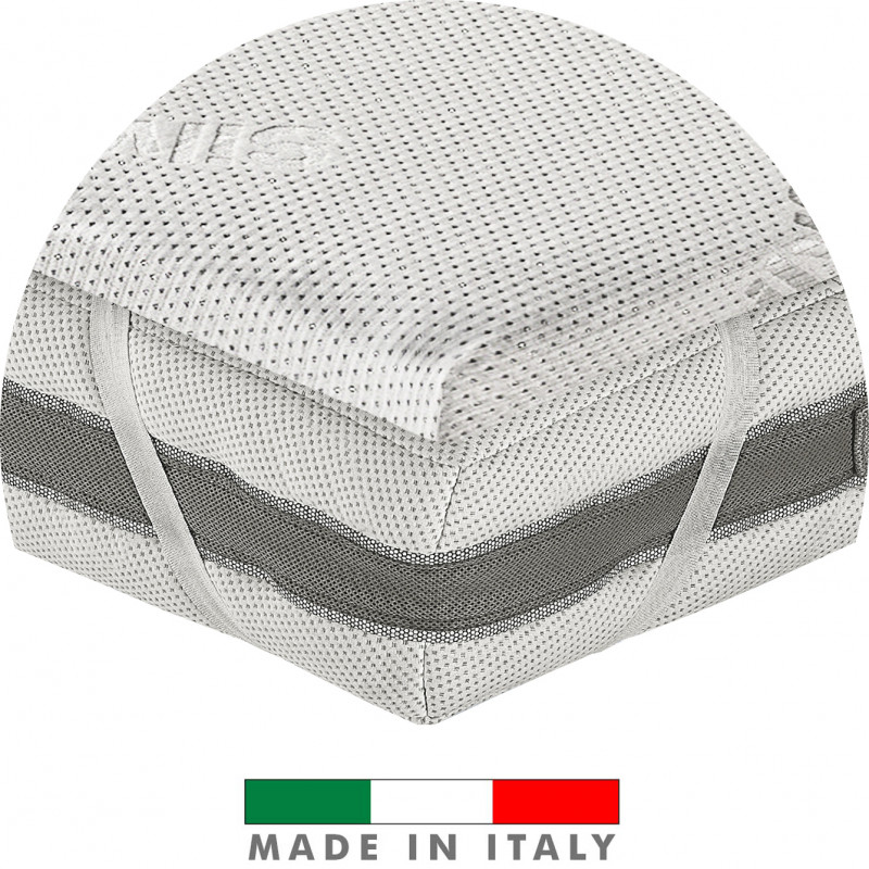 Topper in Memory Foam Sfoderabile Alto 5 cm in Fibra d’Argento