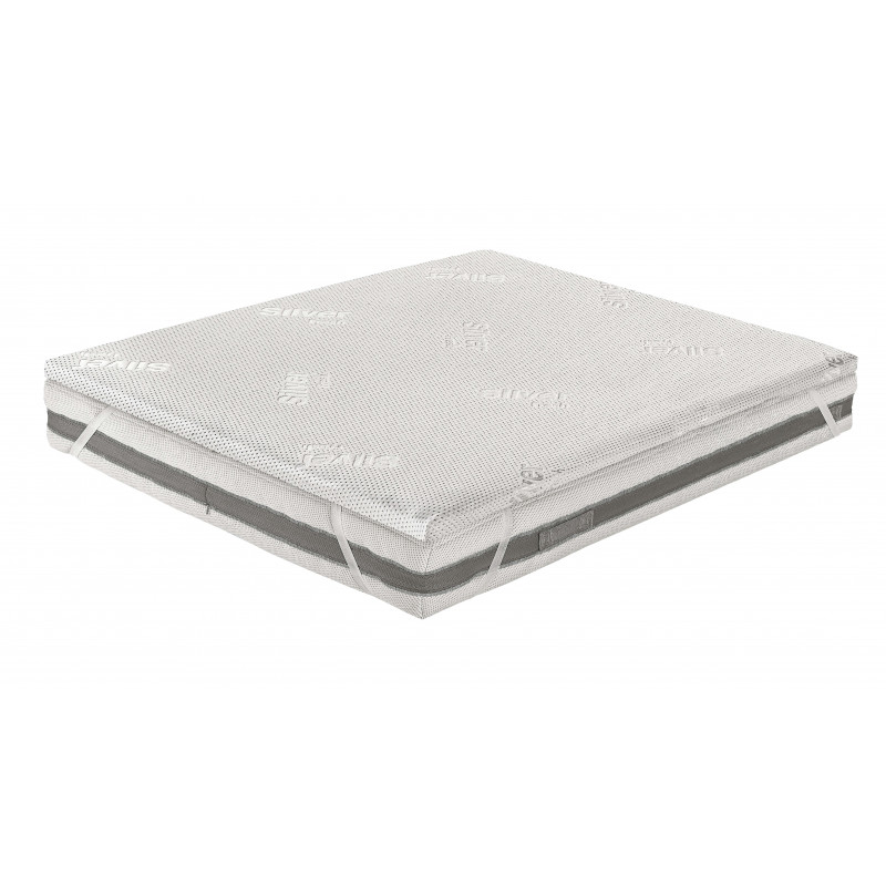 Topper in Memory Foam Sfoderabile Alto 5 cm in Fibra d’Argento