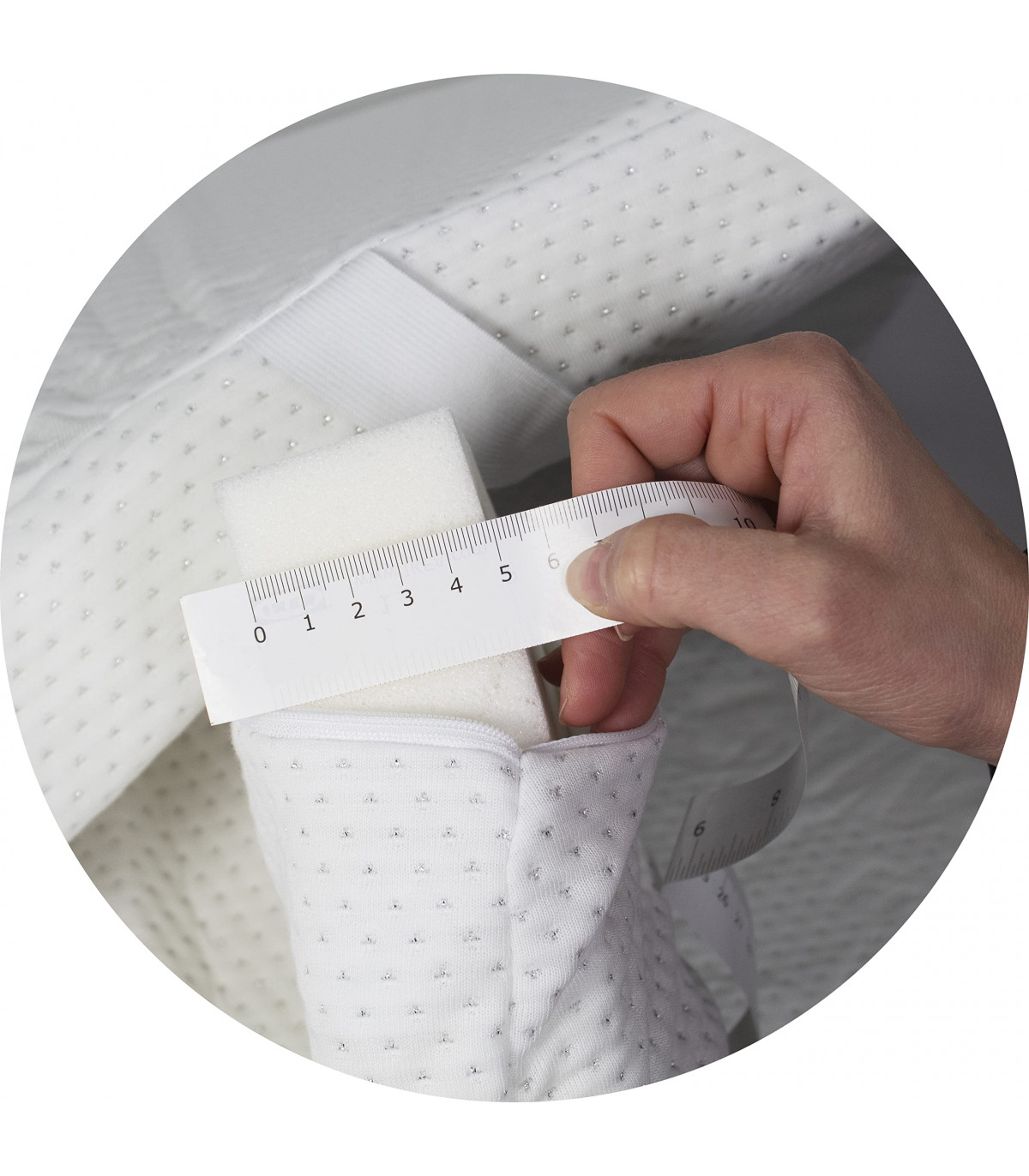 Topper in Memory Foam Sfoderabile Alto 5 cm in Fibra d’Argento