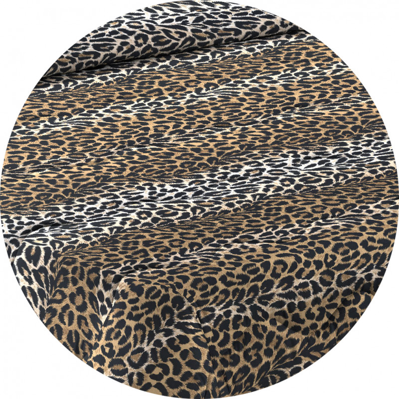 Copriletto Primaverile Estivo da 100 gr/mq Fantasia Animalier Made in Italy Mod. Leopardato