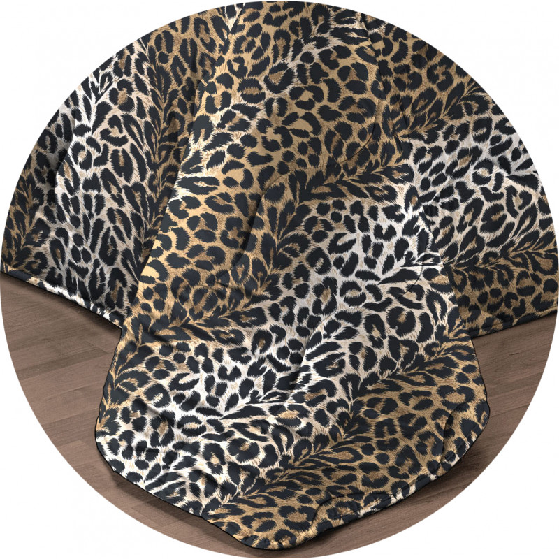 Copriletto Primaverile Estivo da 100 gr/mq Fantasia Animalier Made in Italy Mod. Leopardato