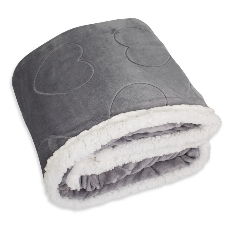 KIKI Coperta Invernale Plaid da Divano in Caldo Pile con Retro Agnellato Sherpa 3 colori