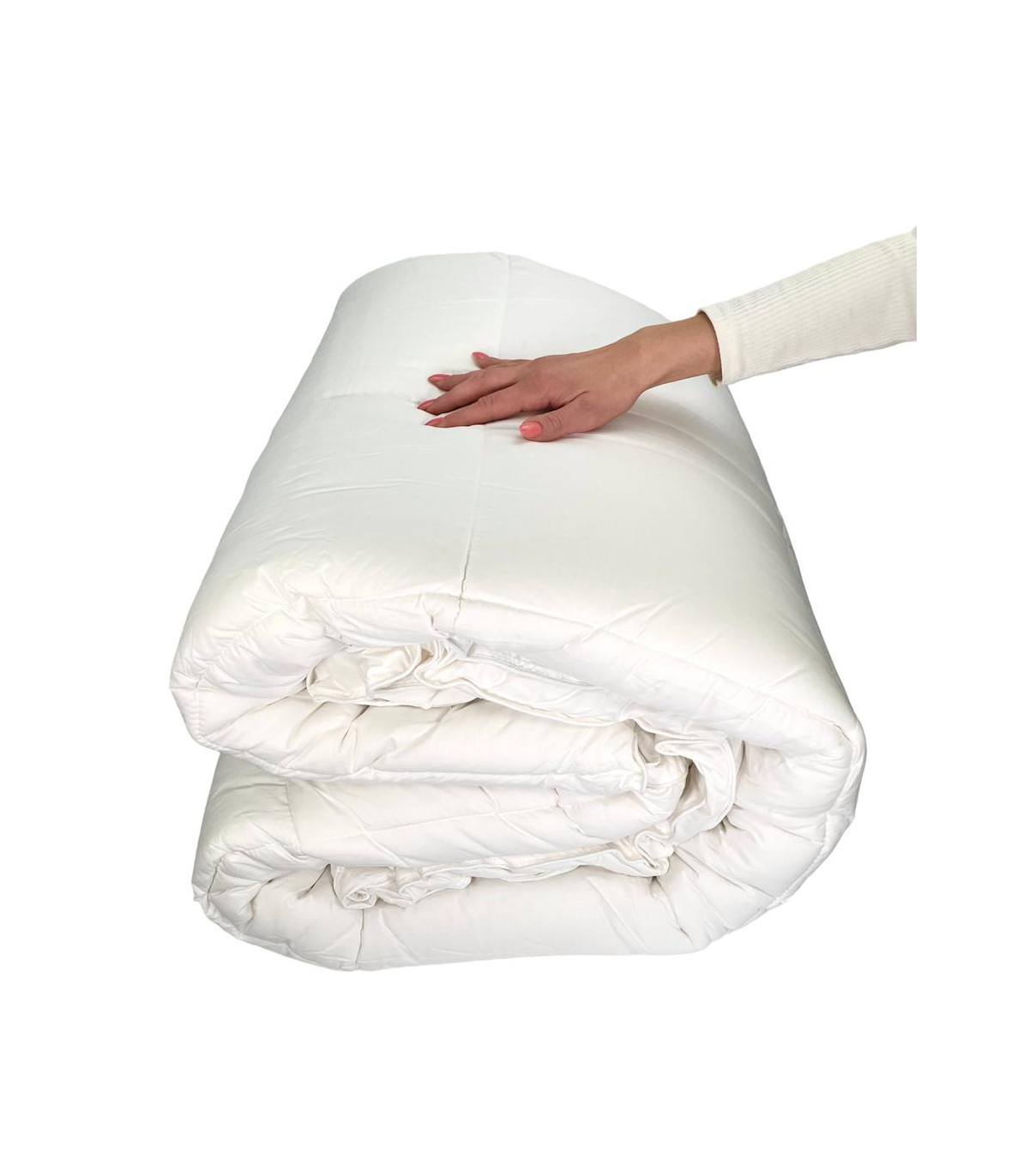 Topper Materasso Matrimoniale 165x195 cm con SOFFIETTO Double face Estivo e Invernale