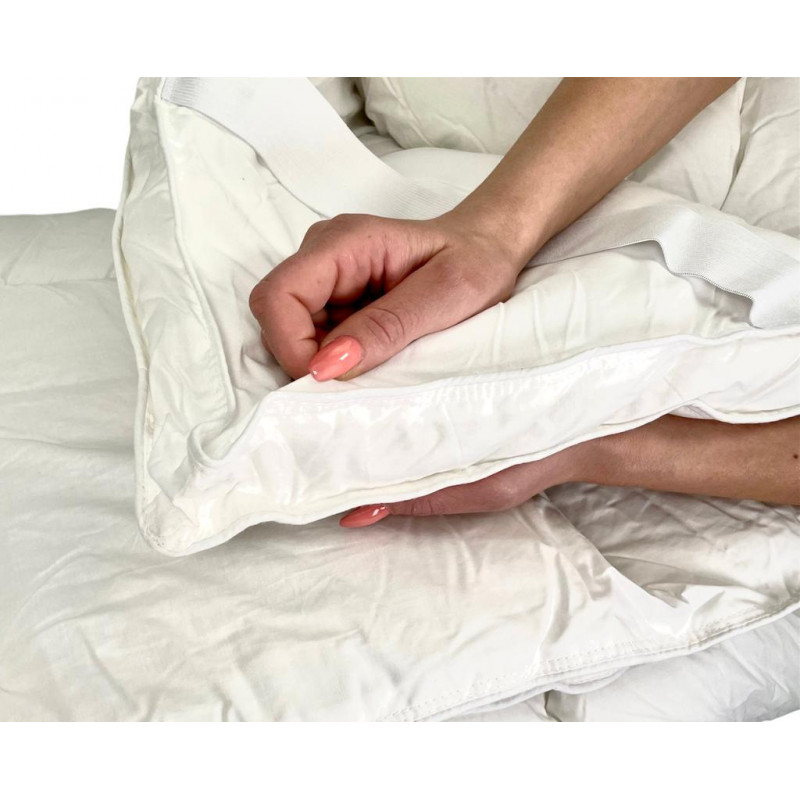 Topper Materasso Matrimoniale 165x195 cm con SOFFIETTO Double face Estivo e Invernale