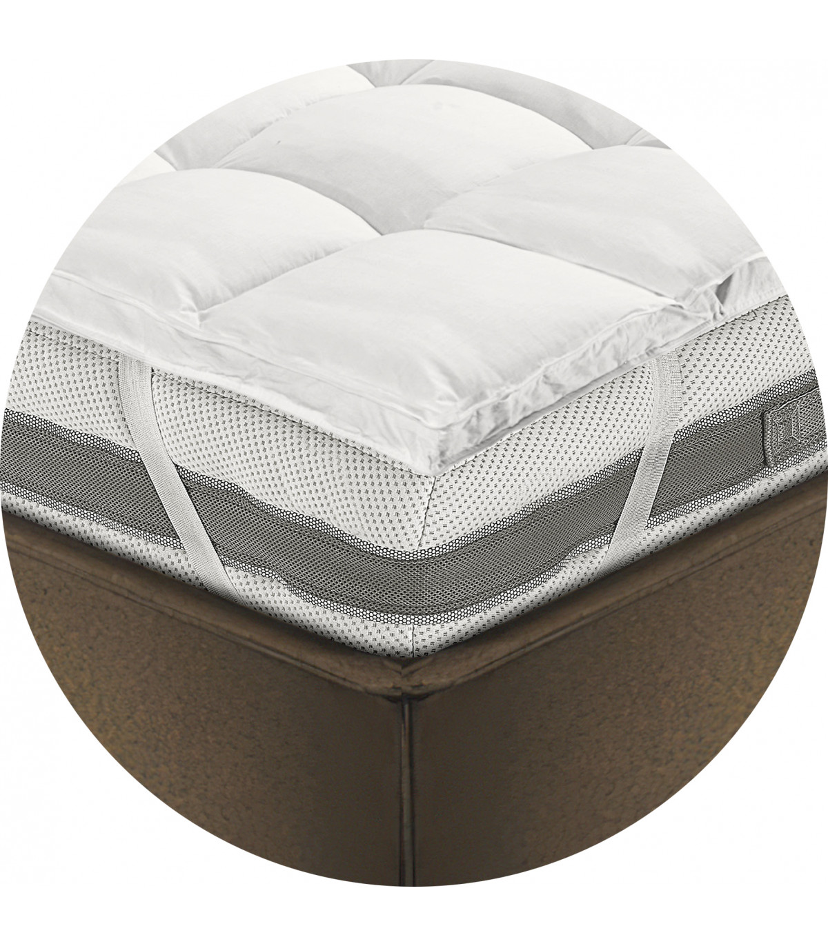 Topper Materasso Matrimoniale 165x195 cm con SOFFIETTO Double face Estivo e Invernale