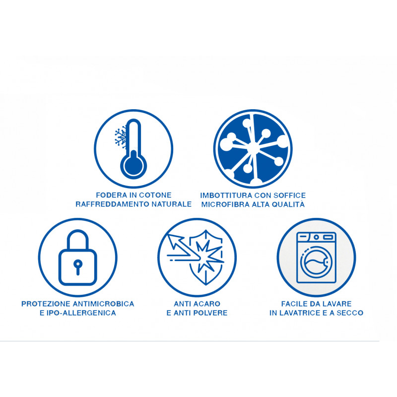 Topper Materasso Matrimoniale 165x195 cm con SOFFIETTO Double face Estivo e Invernale