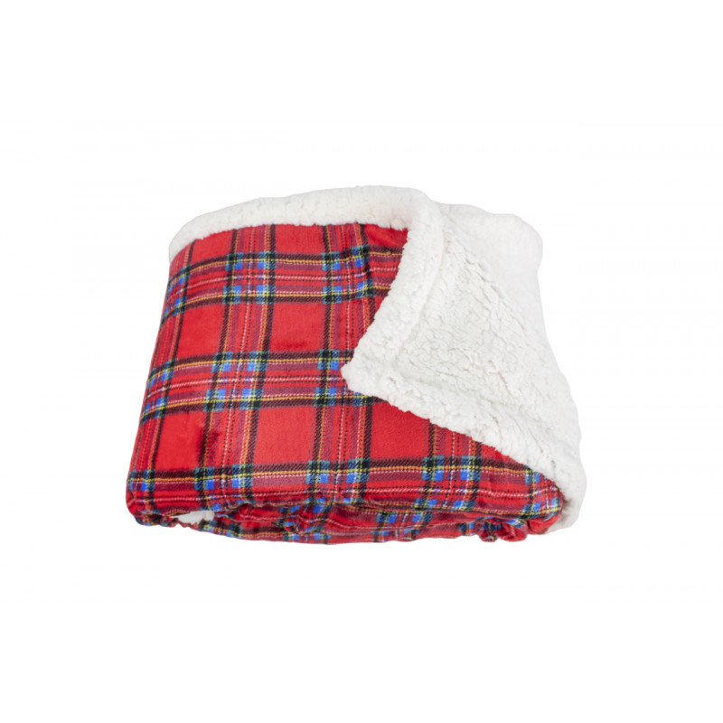 TARTAN Plaid Divano Coperta Letto in caldo e morbido Pile da 340 gr mq con Retro Agnellato 2 Colori